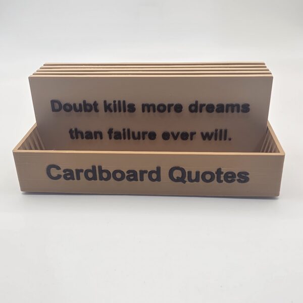 Cardboard Quotes Storage full