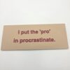 Pro Procrastinate